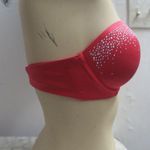 Victoria's Secret very sexy multi-way multioptions studded bling bra in red and silver size 32C. Photo 5