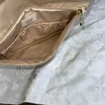 BVLGARI  Tan & Gold Metallic Zip Makeup Clutch 10x7x.5 Photo 6