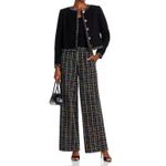 AQUA  Tweed Jacket Black Career Button Front Blazer Cropped XS‎ Photo 1