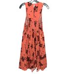 Torrid  Coral Red Floral Smocked Midi Dress Size 2 (18/20) Photo 4