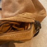 Free People Discontinued Heartstrings Suede Hall Moon Crossbody Purse Bag Tan Photo 3