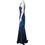 RENE RUIZ Collection NWT Blue Printed One Shoulder Gown Plus Sz 18 Photo 2