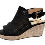 Liz Claiborne Wedge Sandals Size 7.5 Black Photo 4