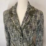 ABS Allen Schwartz Allen Schwartz Green Black Tweed Blazer Size 10 Photo 2