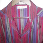 Diane Von Furstenberg Diane Von Firstenberg 14 Purple Red Stripe Top Plus Photo 5