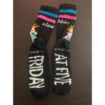 Chubbies  Macaw Retro 80s 90s Graphic Black Blue Pink‎ Friday At Five Crew Socks Photo 2