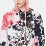 Ed Hardy  Black and Pink Graphic Hoodie Photo 0