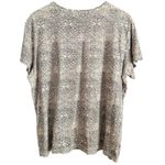 Peruvian Connection  | Taupe and Black Printed Round Neck Pima Cotton Tee Medium Photo 1