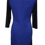 CHAPS royal blue & black ribbed sheath dress size 6 Photo 4