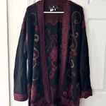 Peruvian Connection Alpaca Blend Dark Romantic Artsy Open Cardigan XL Read Photo 4
