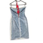 Miss Sixty  Vintage Rare Blue Denim Dress with Red Lightning Accent Photo 0