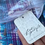 Free People NWT  Henrietta Tube Top plaid Printed Button Smocked Ruffle Crop XS Photo 7