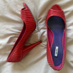 Miu Miu  | Red/Pink Patent Leather peep toe heels Photo 0