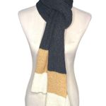 Style & Co . Colorblock Knit Scarf Black White Tan Photo 4