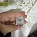 AEOM White Eyelet Lace Blouse Sz S Photo 4