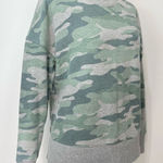 Time and Tru Camo Crew Neck Sweatshirt Size Small Women’s Green and Grey Photo 0