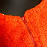 Vintage 70s Dolphin California Fit & Flare Dress Crochet Knit Cut Out Tomato Red Size XS Photo 10