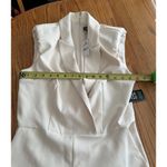 EXPRESS Women's Sleeveless Blazer Jumpsuit Size XS White Classy Preppy Photo 9
