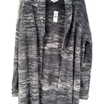 Loft Oversized Cardigan Sweater Women's Large Blue Gray Acrylic Sweater NWT Photo 0