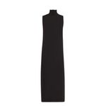 Vince  Side Slit Sleeveless Turtleneck Midi Dress Black Size S Photo 4