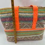 Beach Elevated Zip Bottom Cooler Tote Orange Photo 3