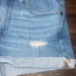 Madewell  High Rise Denim Shorts Size 29 Distressed Cuffed Blue Jean Cutoffs Photo 3