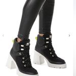 Sorel Women's Brex Heel Cozy Lace Booties Boots Sizes 9.5 Black Sea Salt NEW Photo 0