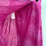 Sigrid Olsen  Linen Blend Floral Pink Midi Wrap Skirt Sz 6 Photo 1