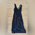 Free People NWT  ENDLESS SUMMER Sz XS CALABAZA RUCHED V NECK MIDI DRESS IN BLACK Photo 6