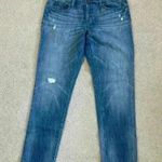 Loft Ann Taylor  blue button up boyfriend jeans Photo 0