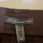 Adrianna Papell Dark Brown Straight Leg Pants Photo 4
