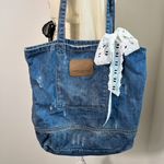 American Eagle  Denim Jean Shoulder‎ Tote Bag Photo 1