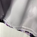 Apostrophe Tropical Floral Palm Tree Mini Skirt Size Medium Purple Black Office Photo 6