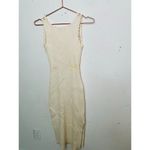 DEREK LAM 10 CROSBY x RTR White Knit Ribbed Crochet Knit Midi Dress Size XS Yellow Photo 8