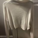 TCEC White Turtle Neck Cropped Sweater Photo 2