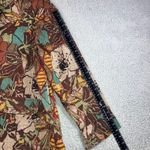 VTG Life Style Woman Floral Print Jacket Women 2X Button Front Patchwork Artsy Brown Photo 3