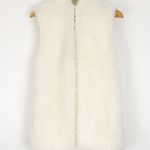 NWT Trouvé Faux Shearling Hooded Vest | One Size White Size undefined Photo 4