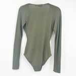 Aritzia  Wilfred Free Fall Hari‎ Alligator Green Faux Wrap Long Sleeve Bodysuit S Photo 3