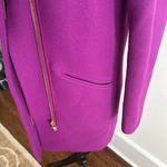 J.Crew Cocoon Coat Wool Plum Purple Size 0 Stadium Cloth Nello Gori Photo 4