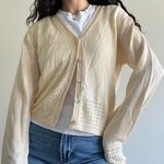 Liz Claiborne Yellow Cream Cardigan 90s Photo 1