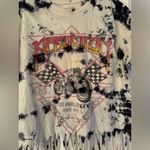 Affliction  American Customs Moto Flag Women’s White T-Shirt Size Small Photo 7