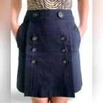 BCBG MAXAZRIA 🍒SIZE 0🍒PENNY COTTON NAVY SAILOR SKIRT POCKETS ZIP CLOSURE Photo 1