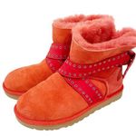 UGG  Women’s Size 7 CAMERON LIPSTICK RED Grommet Wrap Leather BOOTS Photo 0