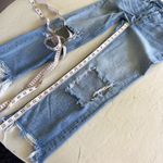 We The Free  People Maggie Straight Ripped Distressed Jeans Size 25 Photo 9