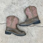 Ariat  Fatbaby Brown & Pink Western Genuine Leather Pull on Western Boots Size 8 Photo 12