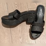 Wild Pair NEW  Black Woven Platform Sandals Womens 12 Photo 1