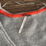 Free People heather grey v neck drop sleeve oversized knit jumper sweater Photo 4