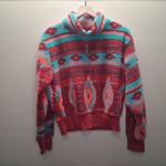 NWOT Rock & Roll® Ladies Printed Sherpa Burnt Orange Pullover Red Size L Photo 2