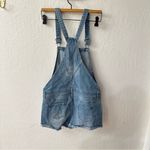 American Rag  Light Wash Embroidered Red Blue White Shortall Overalls Photo 3