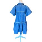 En Saison Anthropologie Tara Puff Sleeve Babydoll Shirt Dress Women’s Large Blue Photo 3